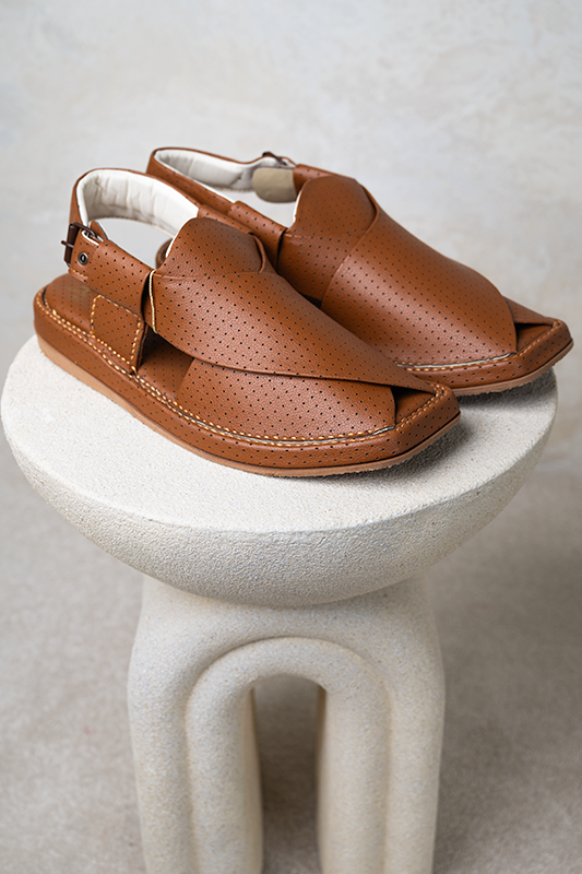 Peshawari Chappal - Mustard - Jiah