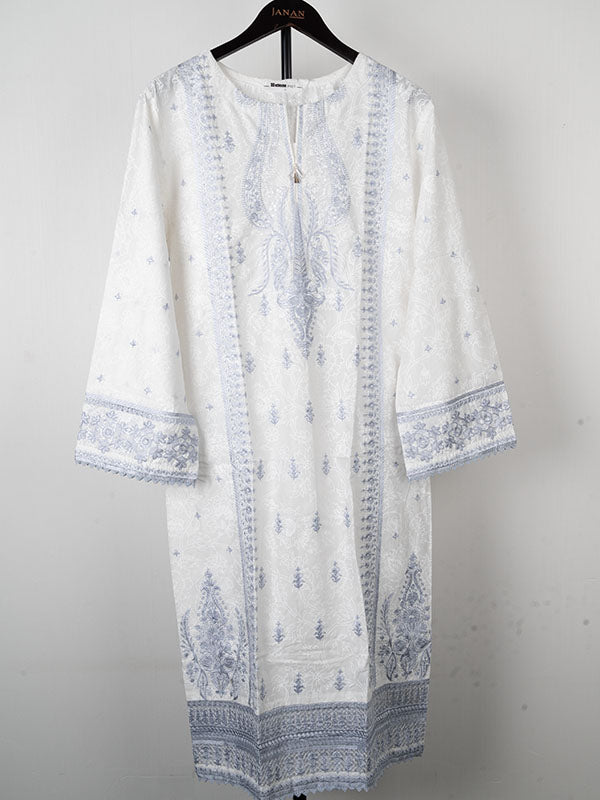 Printed Lawn White Stitched Suit - Gul Ahmed
