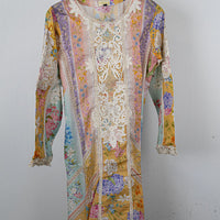 Embroidered Organza Beige Stitched Suit - Maria B Luxury Lawn