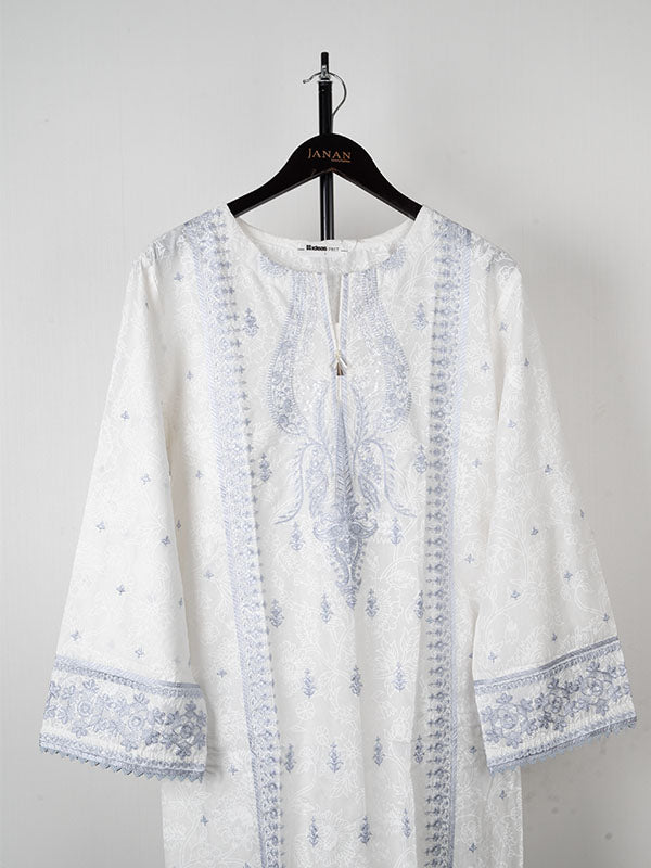 Printed Lawn White Stitched Suit - Gul Ahmed