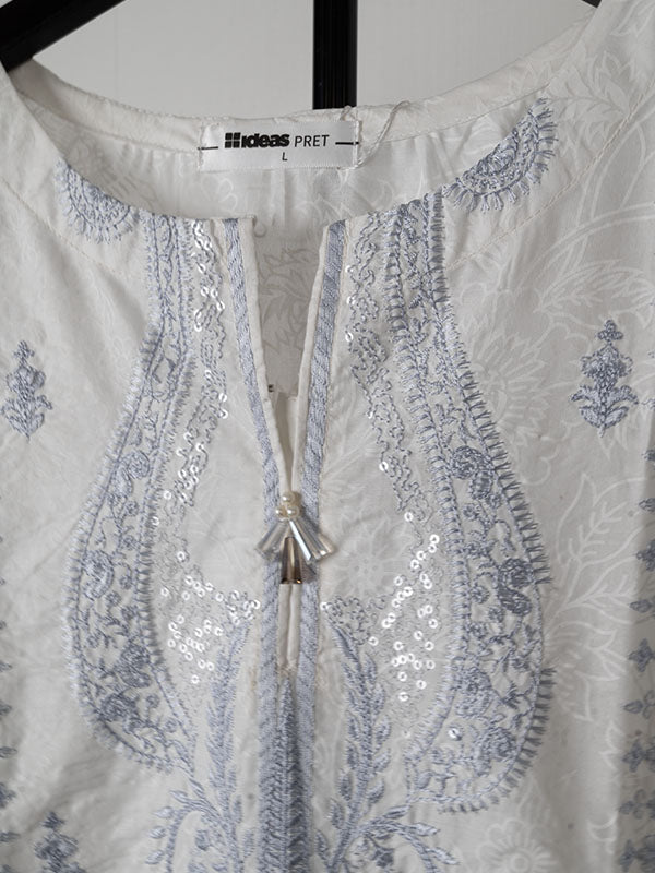 Printed Lawn White Stitched Suit - Gul Ahmed
