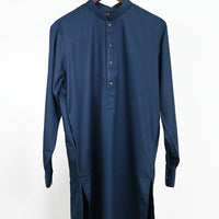 Blended Navy Kurta Trouser - President by Gul Ahmed