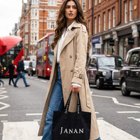 Janan Signature Black Tote Bag