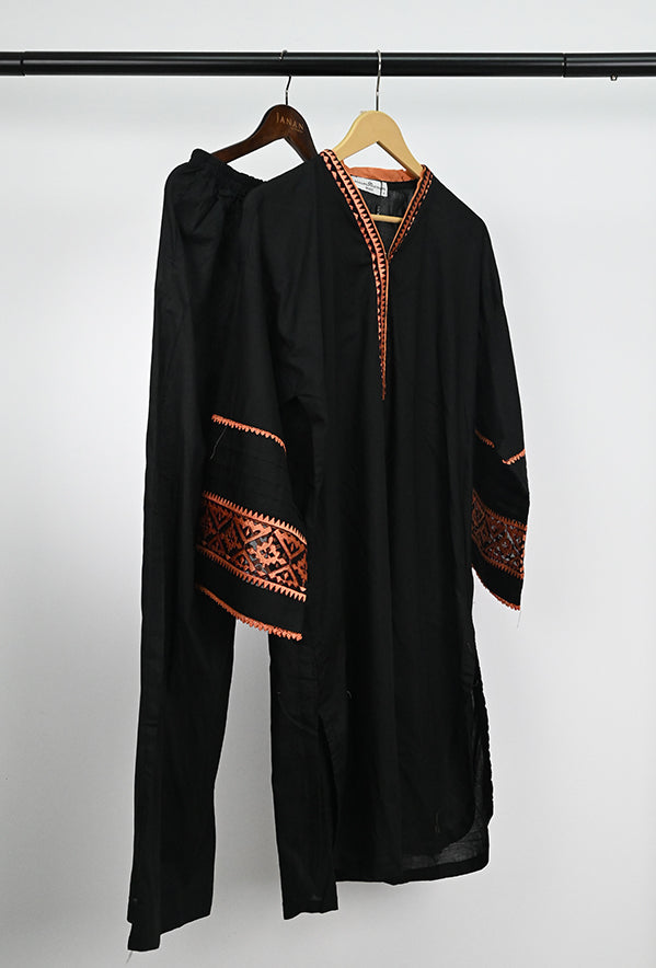 Black Stitched Suit - Bonanza