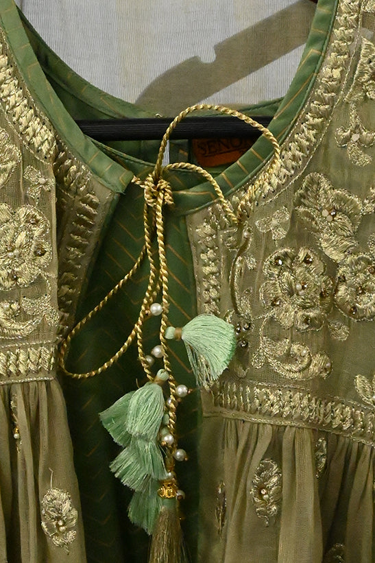 Gold & Green Stitched Suit - Senorita