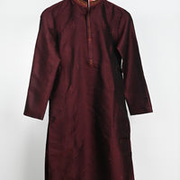 Polyester Maroon Special Kurta - J. Junaid Jamshed