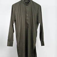 Blended Mehndi Kurta Trouser - President by Gul Ahmed