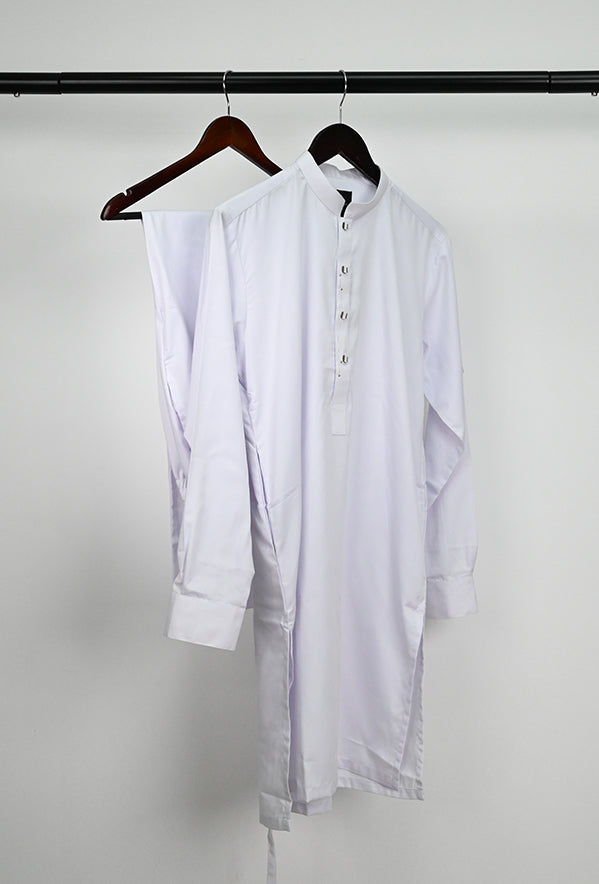 Blended White Kurta Trouser - President by Gul Ahmed