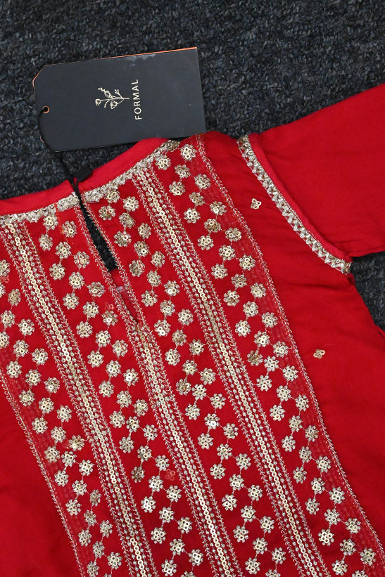 Gold & Red Stitched Suit - Senorita
