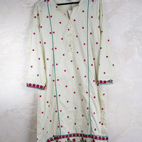 Ivory Stitched Suit - Sapphire