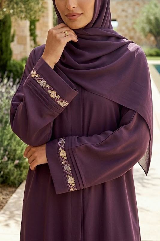 Velvet Plum Abaya