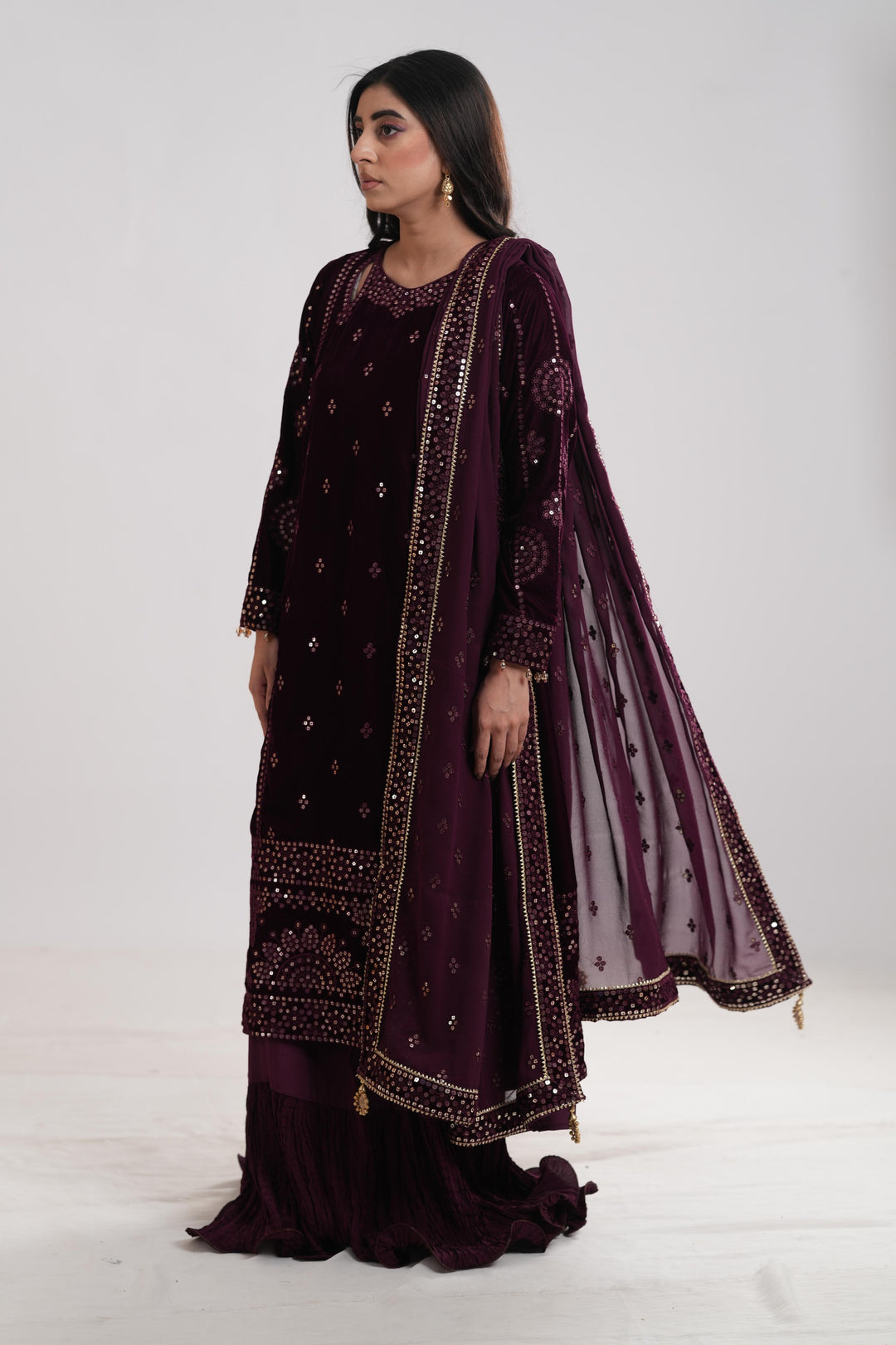 Design 1 - Jazmin Embroidered Formal Velvet Stitched
