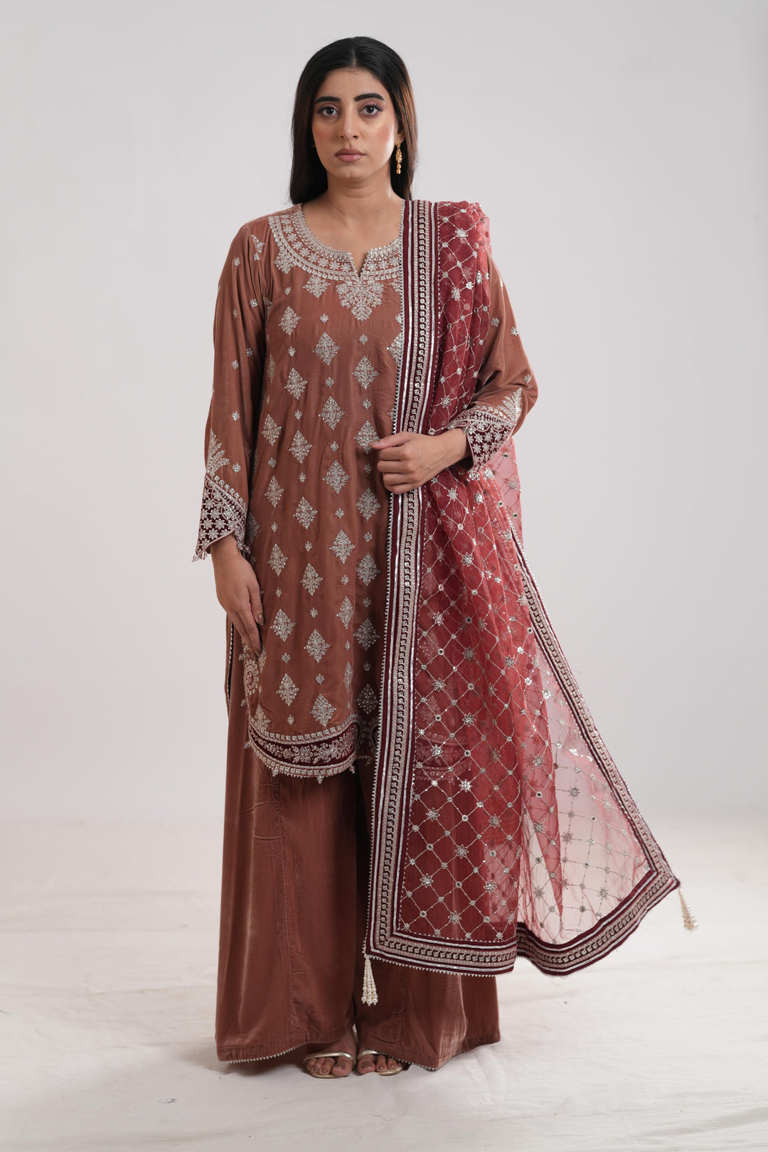 Design 3 - Jazmin Embroidered Formal Velvet Stitched