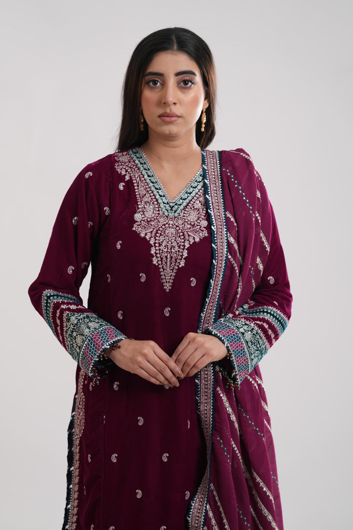 Design 6 - Jazmin Embroidered Formal Velvet Stitched