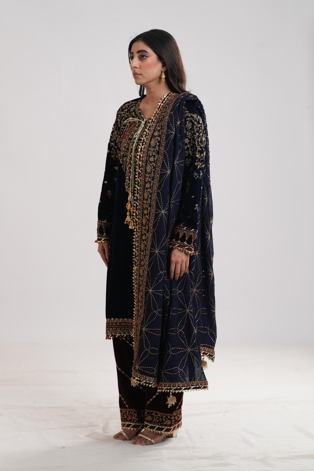 Design 7 - Jazmin Embroidered Formal Velvet Stitched