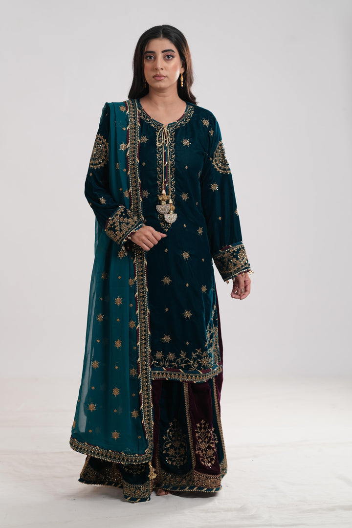 Design 8 - Jazmin Embroidered Formal Velvet Stitched