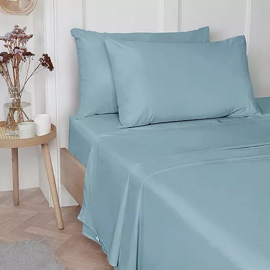 Vantona 100% Luxury Cotton Plain Dyed Flat Sheets - Sold Separately