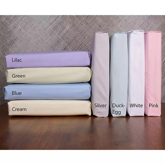 Vantona 100% Luxury Cotton Plain Dyed Fitted Sheets - Sold Separately