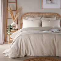 Vantona Loom Range Stone Gauze Duvet Cover Set - Stone