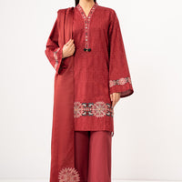 Dobby Rust Stitched Suit - Zeen
