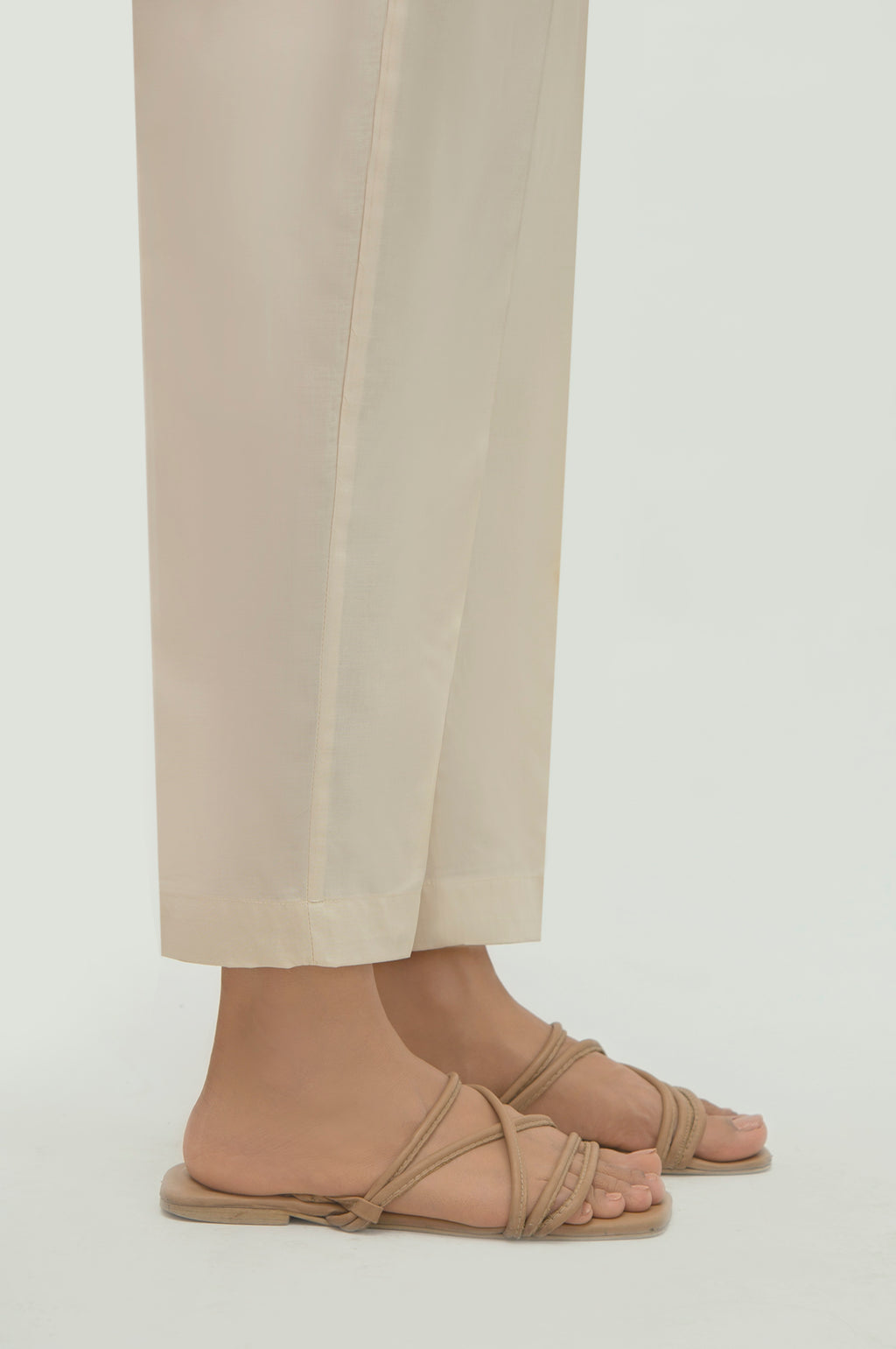 Cambric Beige Trouser - Zeen