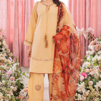 Embroidered Raw Silk Grey Stitched Suit - Charizma