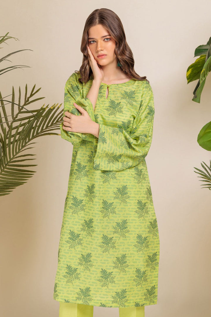 Jacquard Light Green 2 Piece Stitched Suit - Bonanza