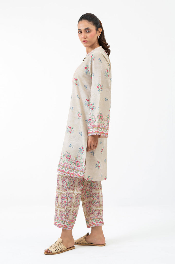 Cotton Linen Viscose Multi Stitched Suit - Zeen