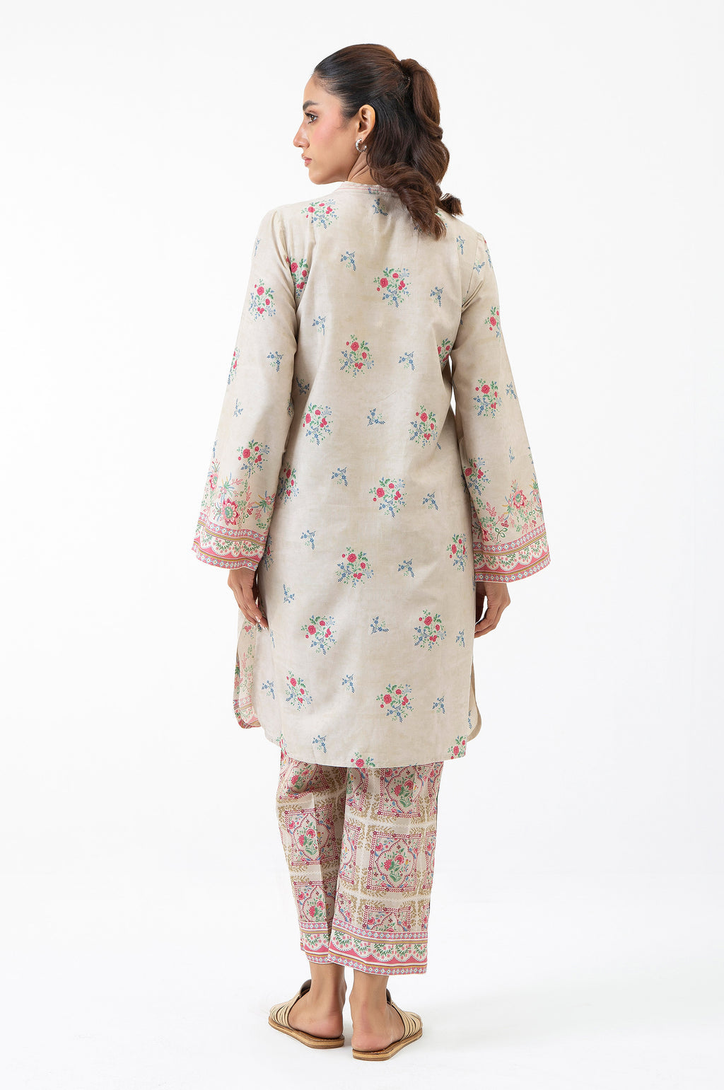 Cotton Linen Viscose Multi Stitched Suit - Zeen