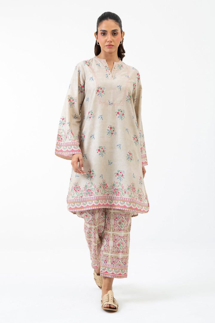 Cotton Linen Viscose Multi Stitched Suit - Zeen