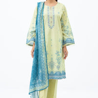Embroidered Lime Stitched Suit - Zeen
