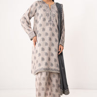 Raw Silk Light Grey Stitched Suit - Zeen