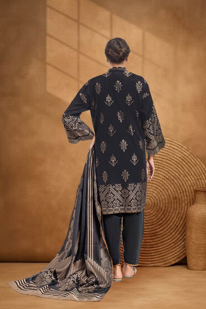 Jacquard Black Stitched Suit - Bonanza