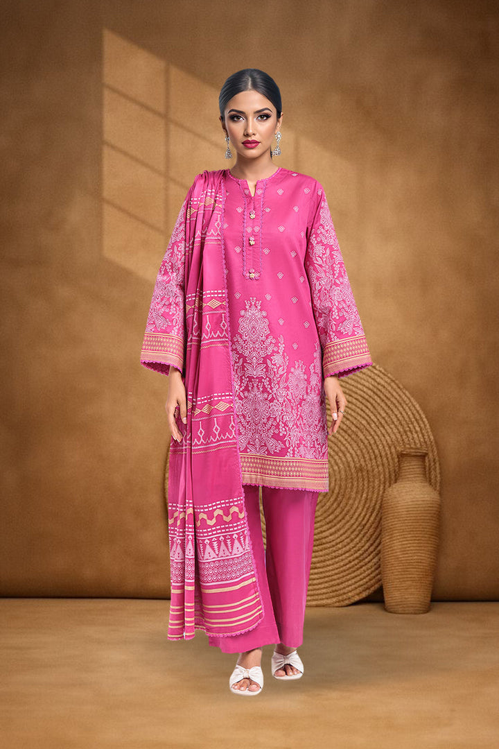 Jacquard Pink Stitched Suit - Bonanza