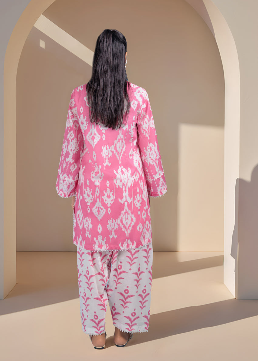 Cambric Pink Stitched Suit - Bonanza
