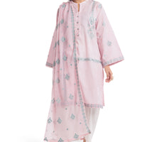 Jacquard Light Pink Stitched Suit - Bonanza