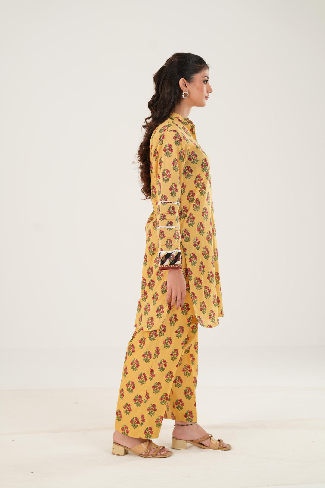 Lawn Yellow Stitched Suit - Zellbury