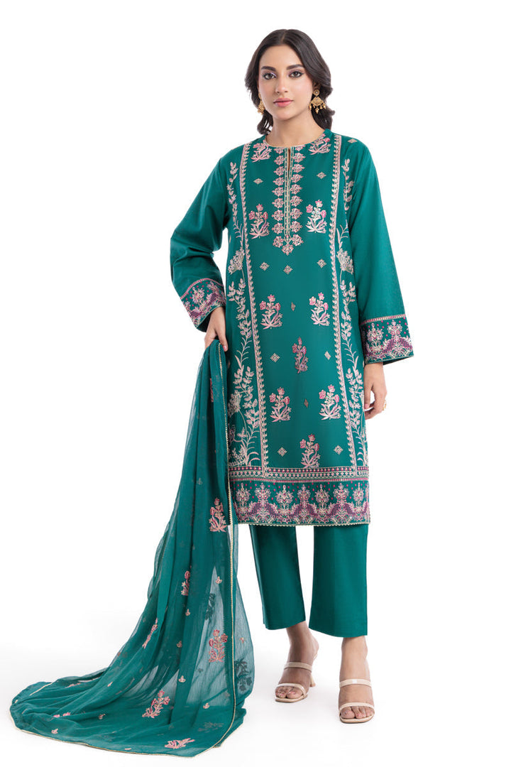 Cambric Teal Stitched Suit - Bonanza