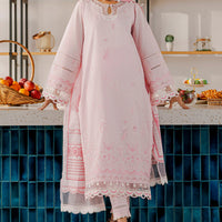 Embroidered Lawn Light Pink Stitched Suit - Zellbury