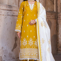 Embroidered Lawn Fawn Stitched Suit - Zellbury