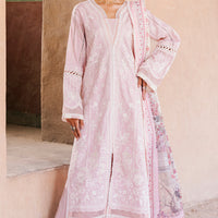 Embroidered Lawn Mauve Stitched Suit - Zellbury
