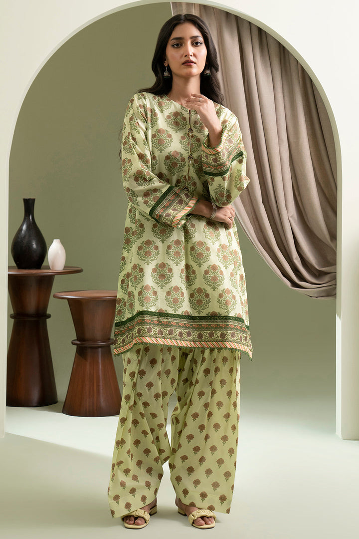 Lawn Off White Stitched Suit - Zellbury