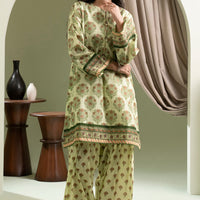 Lawn Off White Stitched Suit - Zellbury