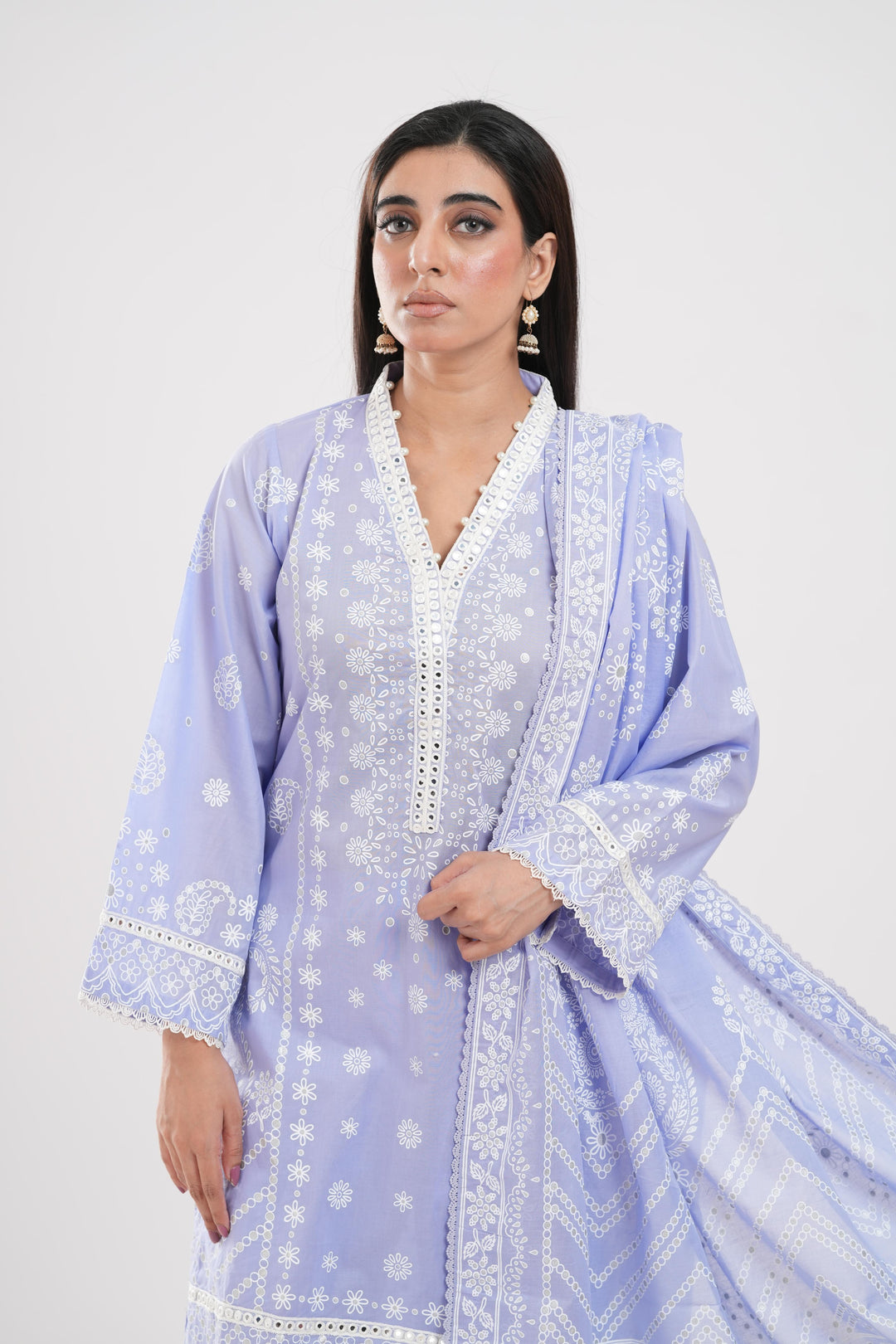 Lawn Lilac Stitched Suit - Zellbury