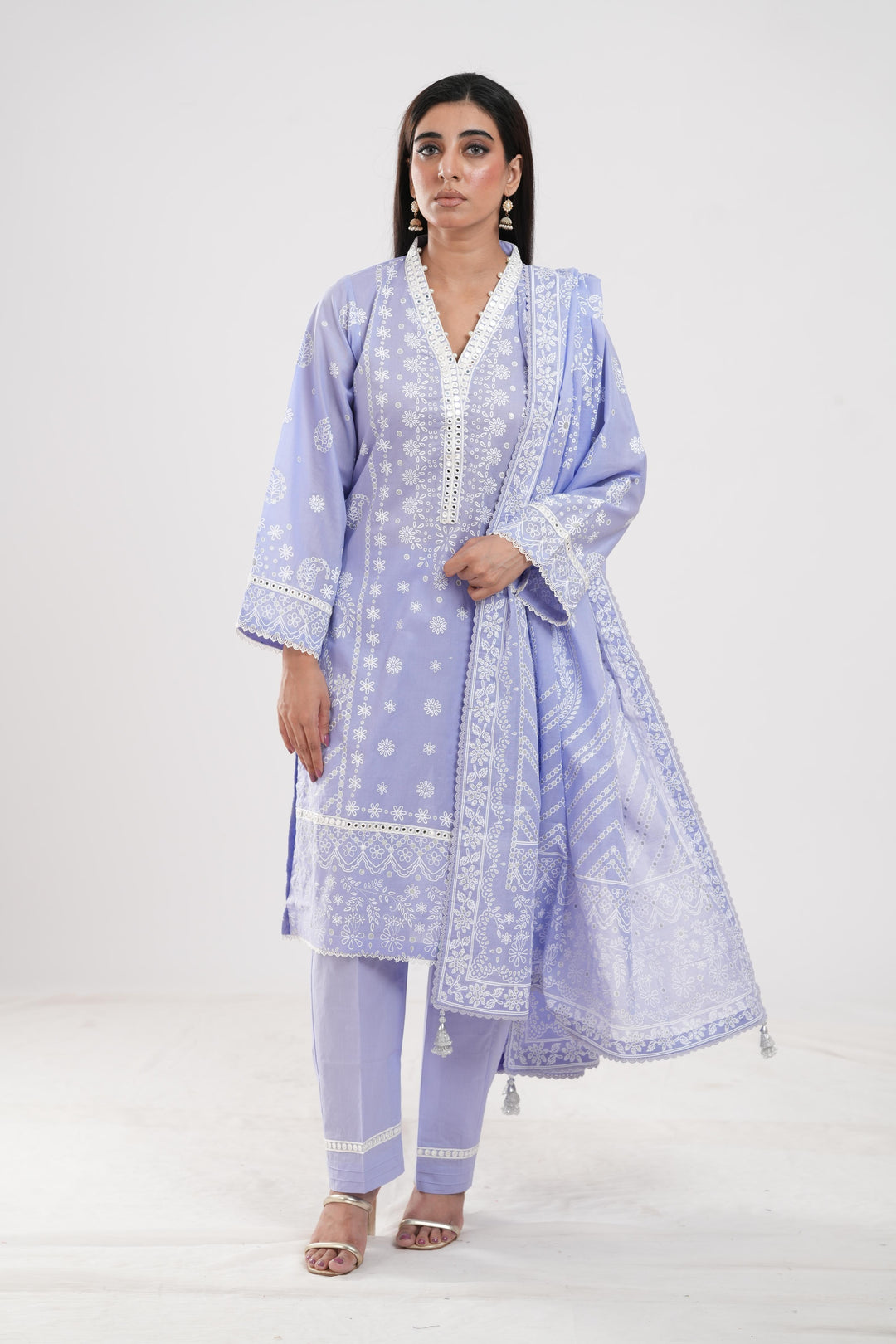 Lawn Lilac Stitched Suit - Zellbury