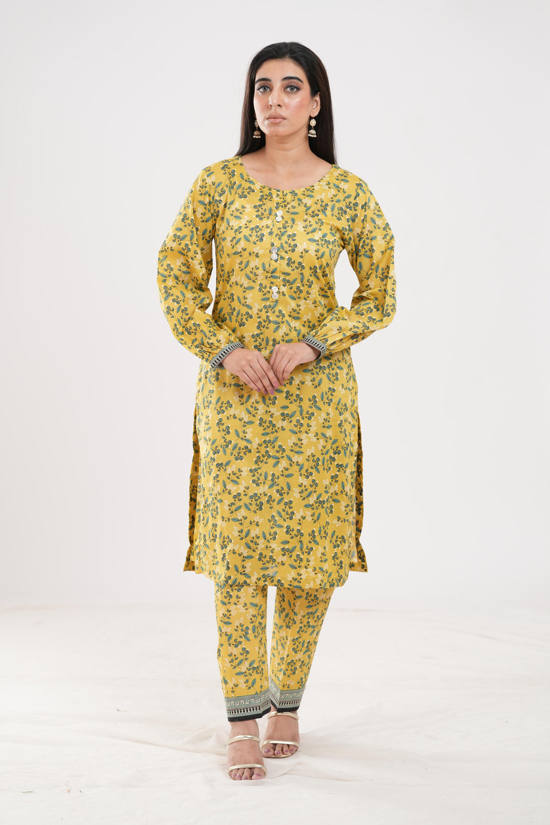 Lawn Yellow Stitched Suit - Zellbury