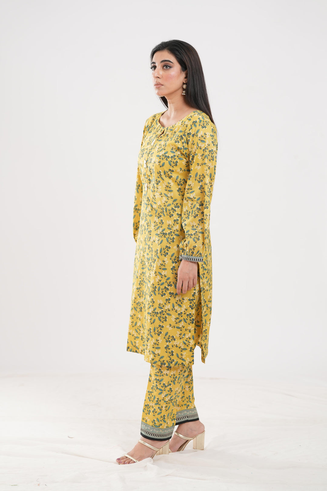 Lawn Yellow Stitched Suit - Zellbury