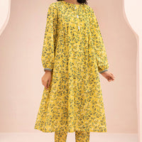 Lawn Yellow Stitched Suit - Zellbury