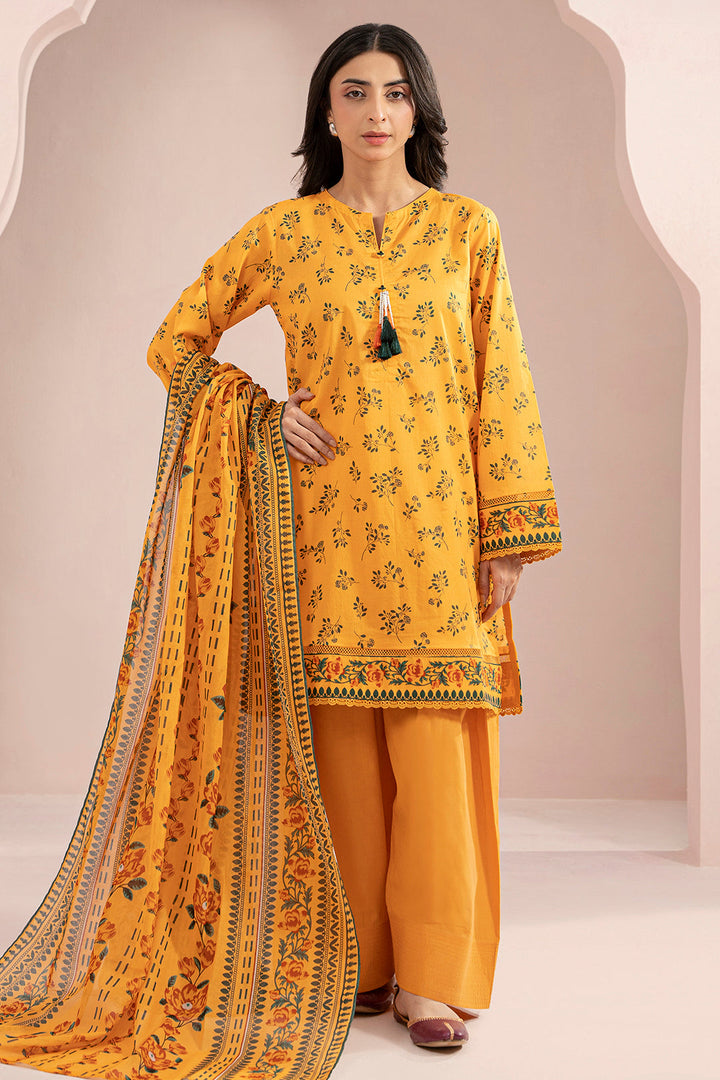 Lawn Yellow Stitched Suit - Zellbury