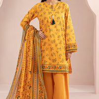 Lawn Yellow Stitched Suit - Zellbury